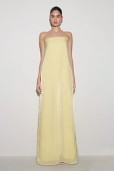 Olivia Strapless Maxi Dress - Lemon