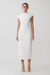 Lorena Cotton Midi Dress - White