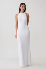 Halley Back T-Strap Maxi Dress - White