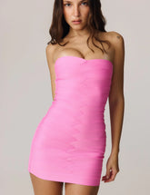 NIYA BANDAGE MINI DRESS - PINK