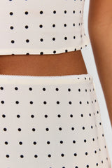 Lottie Midi Skirt White Polkadot