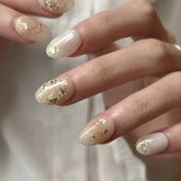 Japanese-Style Dried Flower Bouquet Press On Nails