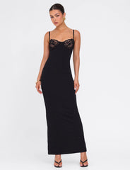 ALLURA MAXI DRESS - BLACK