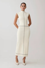 Malone Bandage Knit Midi Dress - Ivory