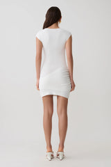 Freida Knit Mini Dress With Sash - Ivory