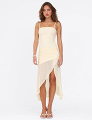 COVE MIDI DRESS - YELLOW : BUTTER