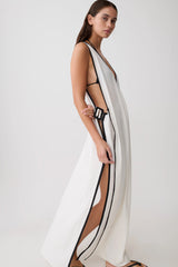 Arcadia Crossover Coverup Maxi Dress - White