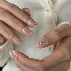 Romantic Pink Garden Press On Nails