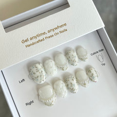 Blooming Frenchie Press On Nails