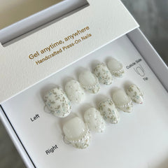 Blooming Frenchie Press On Nails