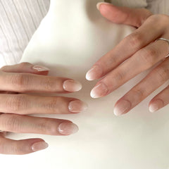 Pink White Ombre Press On Nails