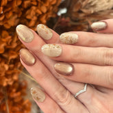 Maple Light Gold Cat Eye Press On Nails