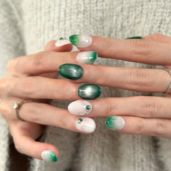 Jadeite Jade Press On Nails