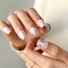 Dreamy Oil Painting of a Butterfly Fairy Press On Nails