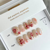 【Fire】Red Camellia Press On Nails