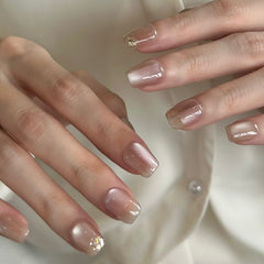 Japanese Elegant Pink Nude Press On Nails