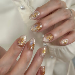 【Earth】Golden Osmanthus Press On Nails