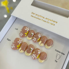 Sweet Honeybee and Creamy Frenchie Press On Nails