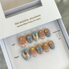 Summer’s Azure Coast Press On Nails
