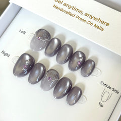 Autumn Mist Purple Press On Nails
