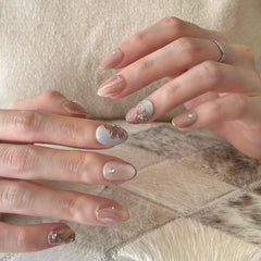 Luminous Blossom & Silk Press On Nails