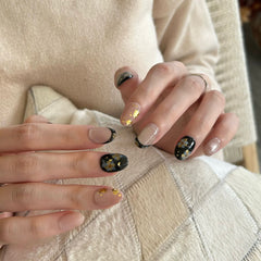 Midnight Velvet Rose Press On Nails