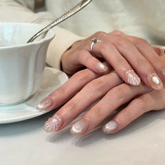 Baroque Pearl, Little Mermaid Press On Nails