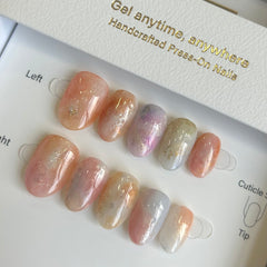 Splendour Sunset Marble Press On Nails