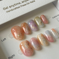 Splendour Sunset Marble Press On Nails