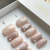 Pink Magic Mirror, Pure Pearls Press On Nails