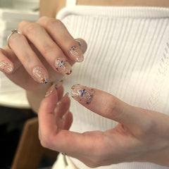 Hand-Painted Bohemian Tiles Press On Nails