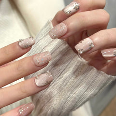Pink Magic Mirror, Pure Pearls Press On Nails