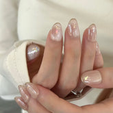 Blushing Crush Cat Eye Press On Nails