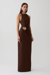 Maylin Hardware Maxi Dress - Dark Chocolate
