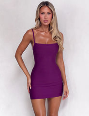 MIDORI BANDAGE MINI DRESS - PLUM