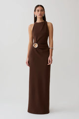 Maylin Hardware Maxi Dress - Dark Chocolate