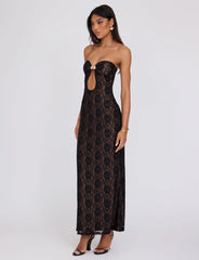 CECILY LACE MAXI DRESS - BLACK