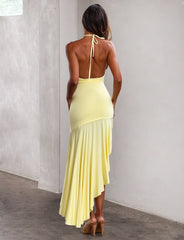 LILIE MIDI DRESS - BUTTER YELLOW