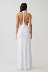 Halley Back T-Strap Maxi Dress - White