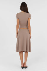 Adeline Midi Skirt Natural