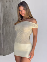 ANIA MINI DRESS - GOLD