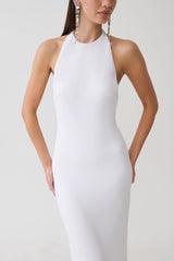 Halley Back T-Strap Maxi Dress - White