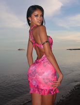 KRUZE MINI DRESS - PINK : HIBISCUS