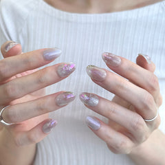 Romantic Purple Garden Press On Nails
