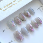 Romantic Purple Garden Press On Nails
