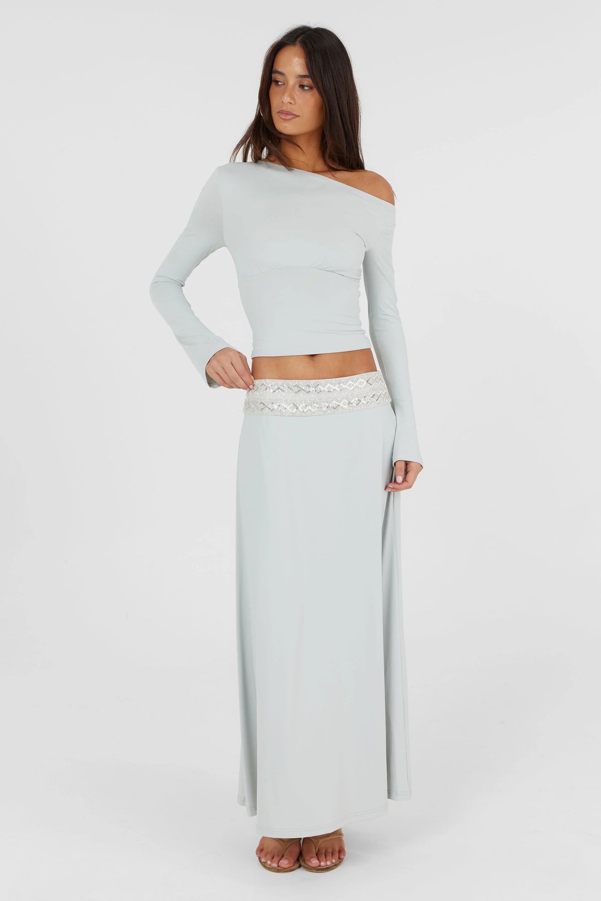 Claudette Midi Skirt Blue