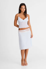 Evangeline Midi Skirt Blue