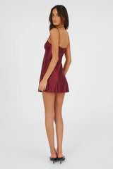 Georgette Mini Dress Red