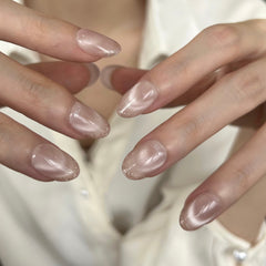 Pink Dual-Light Frenchie Press On Nails