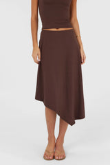 Madeleine Midi Skirt Brown